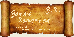 Zoran Komarica vizit kartica